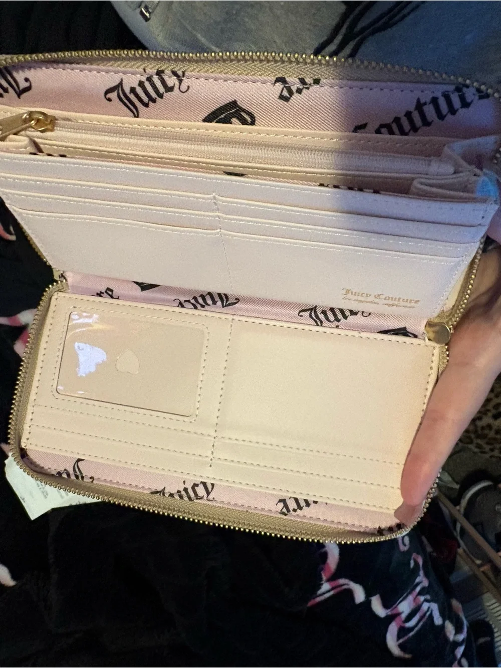 Juicy Couture cream zip